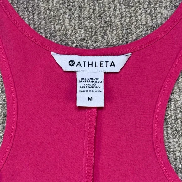 Athleta Presidio Dress NWOT Begonia Pink M 486452 Travel Stretch Hi-Low Pockets - Picture 6 of 9